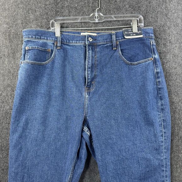 Abercrombie & Fitch The Ankle Straight Jeans Women’s 34 18S Blue Curve Love - Picture 2 of 10